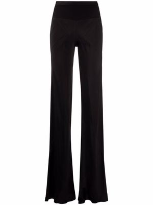 Rick Owens high-waisted flared trousers - Black