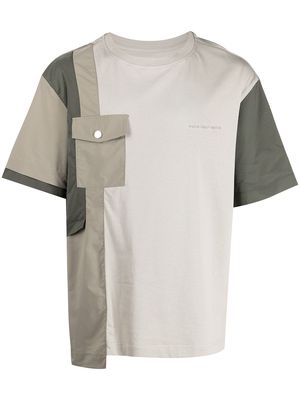 Feng Chen Wang colour-block cotton T-shirt - Grey