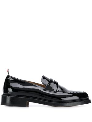 Thom Browne patent leather penny loafers - Black
