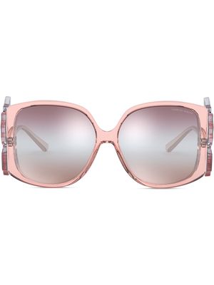 Giorgio Armani oversized square-frame sunglasses - Pink