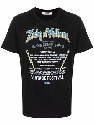 Zadig&Voltaire Ted slogan-print T-shirt - Black