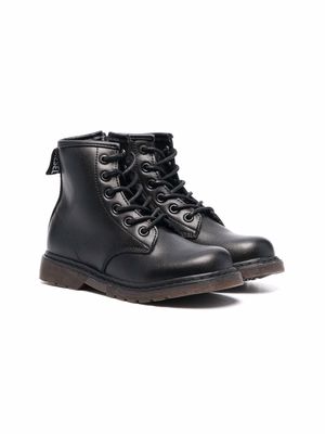 Diesel Kids ankle leather boots - Black