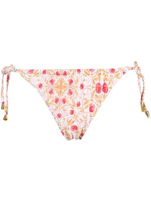 Rebecca Vallance Catania floral-print bikini briefs - White