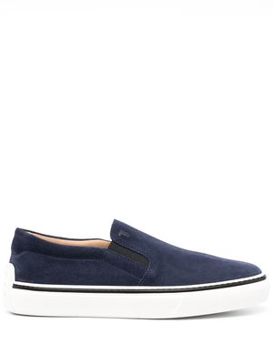 Tod's contrast-trim slip-on sneakers - Blue