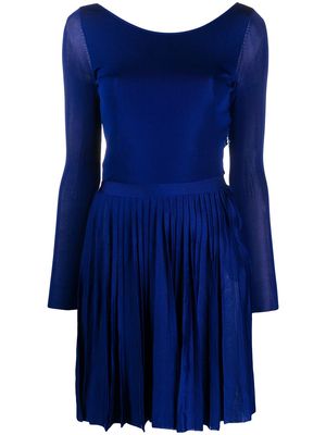 Christian Dior 2000s pleated dress - Blue