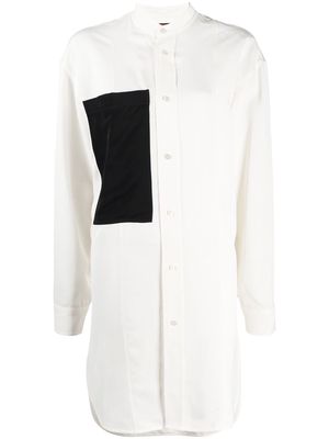 colville contrasting pocket long shirt - White