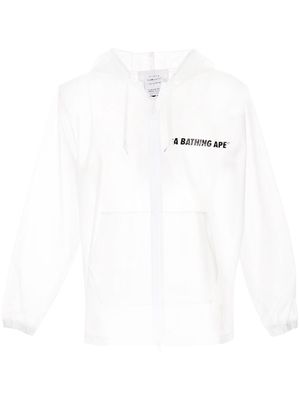 A BATHING APE® waterproof rain jacket - White