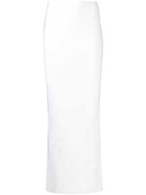 Herve L. Leroux high-waisted fitted maxi skirt - White
