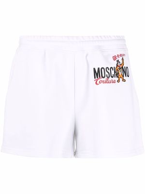 Moschino x Kellogs' logo-printed track shorts - White