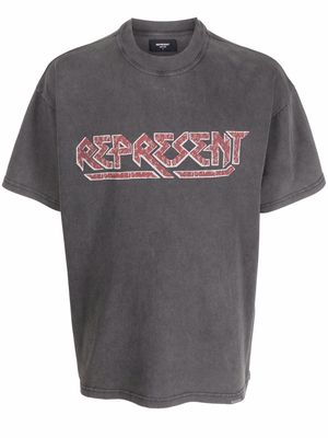 Represent logo-print T-shirt - Grey