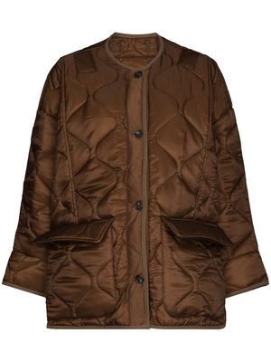 Frankie Shop Teddy oversized quilted jacket - Brown