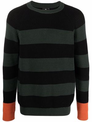 PS Paul Smith striped-knit jumper - Black