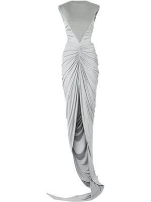 Burberry panelled ruched gown - Grey