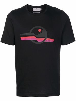 Canali graphic-print short-sleeved T-shirt - Black