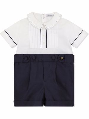 Dolce & Gabbana Kids shirt and trousers romper - Blue