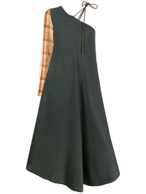 Song For The Mute one shoulder dress - Green