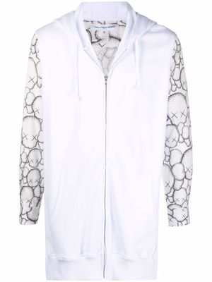 Comme Des Garçons Shirt graphic-print zip-up hoodie - White