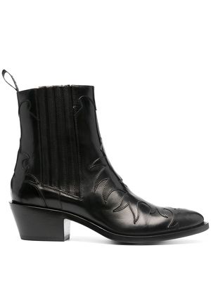 Sartore Texan leather boots - Black