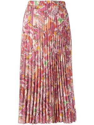 Iceberg abstract-print midi skirt - Pink