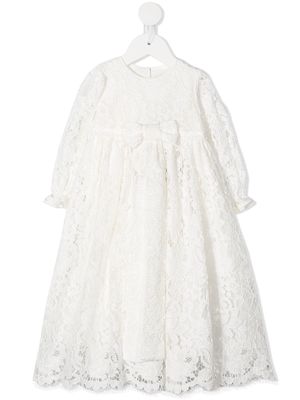 Dolce & Gabbana Kids A-line lace dress - White