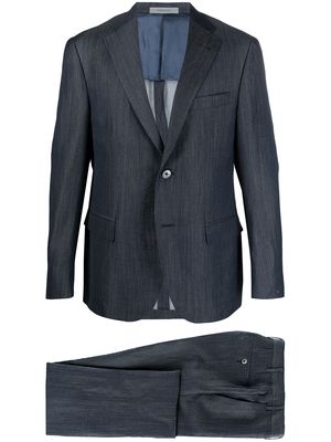 Corneliani two-piece linen-blend suit - Blue