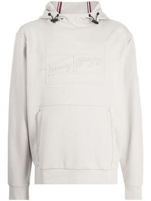 Tommy Hilfiger logo-embossed hoodie - Grey
