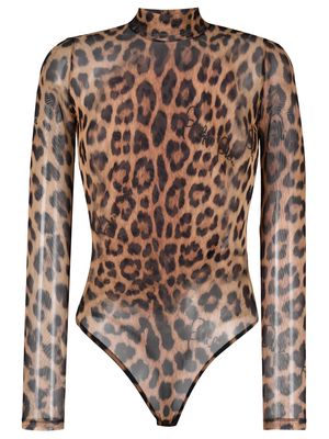 Philipp Plein leopard print bodie - Brown