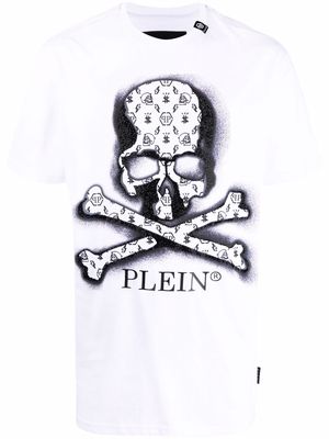Philipp Plein skull-print logo T-shirt - White