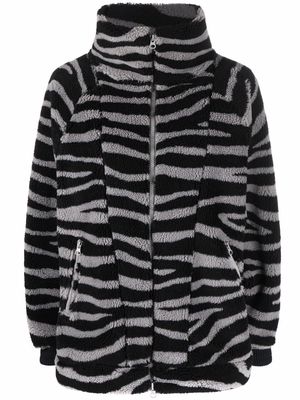 adidas by Stella McCartney animal-print fleece jacket - Black