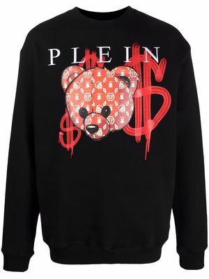 Philipp Plein teddy bear-print sweatshirt - Black