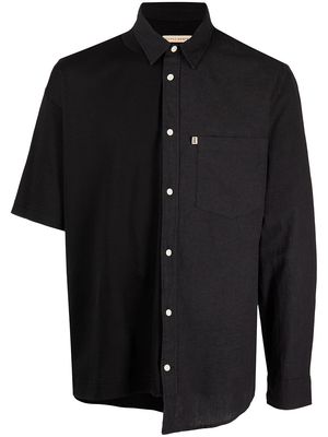 ROMEO HUNTE asymmetric button-down shirt - Black