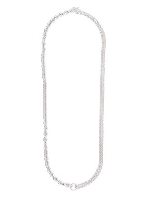 All Blues contrast rolo-chain necklace - Silver