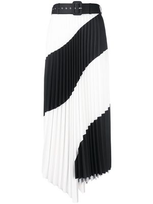 Off-White Spiral pleated midi skirt
