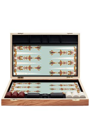 Alexandra Llewellyn Petals tournament size backgammon set - Brown