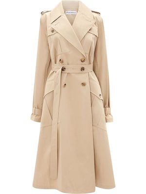 JW Anderson double-breasted belted trench coat - Neutrals