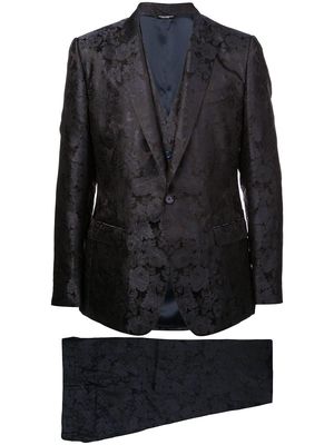 Dolce & Gabbana floral three-piece suit - Black