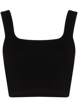 Matteau stretch-fit cropped tank top - Black