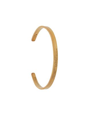 Maison Margiela logo-engraved cuff bracelet - Gold