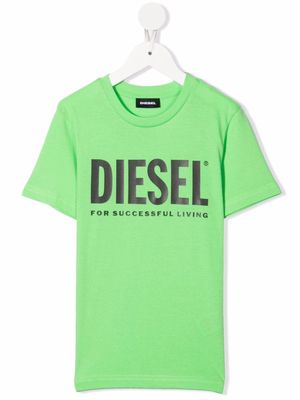 Diesel Kids logo-print T-shirt - Green