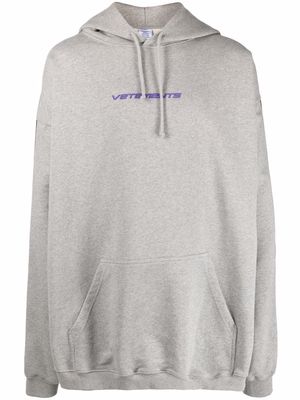 VETEMENTS logo-print oversized hoodie - Grey