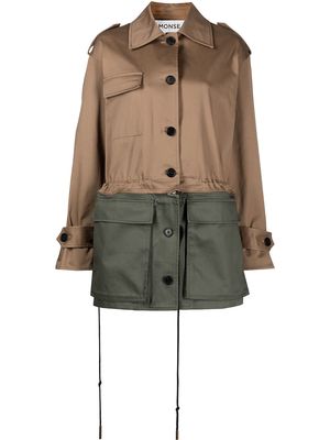 Monse zip-away cargo jacket - Brown