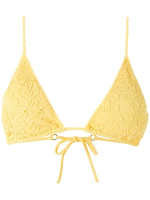 Clube Bossa Aava jacquard bikini top - Yellow