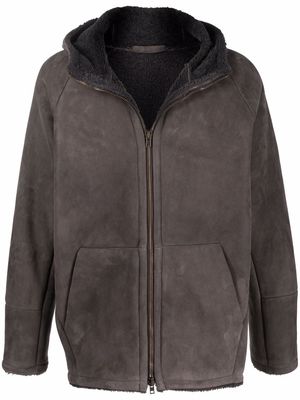 Salvatore Santoro shearling-lined hooded jacket - Grey
