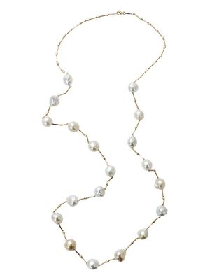 YVEL 18kt yellow gold south sea pearl Station necklace - YLWGOLD