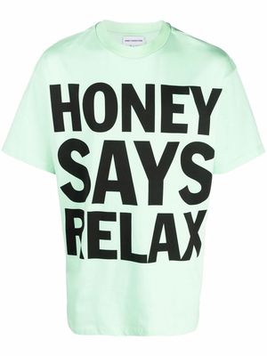 Honey Fucking Dijon slogan print T-shirt - Green