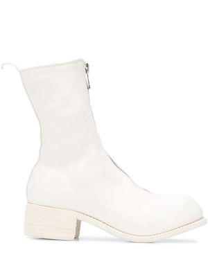 Guidi zipped-up boots - White