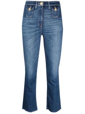 Elisabetta Franchi cropped raw-hem jeans - Blue