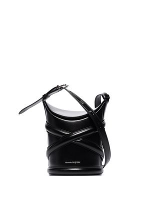 Alexander McQueen black the curve small leather cross body bag