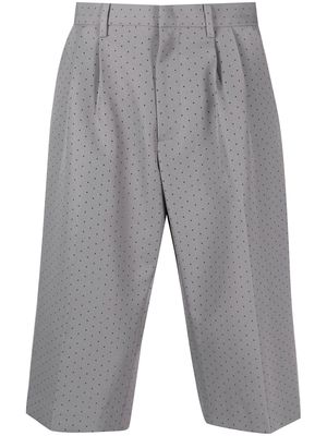 Viktor & Rolf perforated-detail tailored shorts - Grey