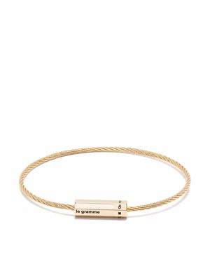 Le Gramme 18kt yellow gold 10g polished Octagon cable diamond bracelet
